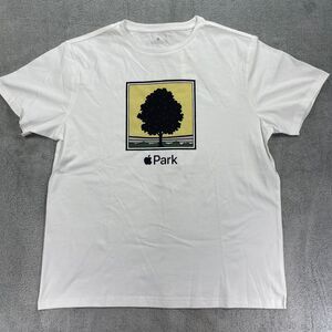 Apple Park Orchard T-Shirt Mens Large White Graphics Print Cotton Short Sleeve